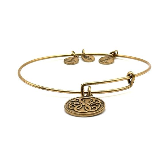 ALEX AND ANI Adjustable Copper Path of Life Charm Bracelet in Rafaelian Gold - Picture 1 of 4